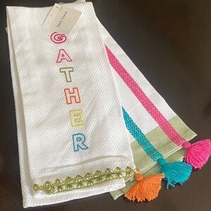 BEAUTIFUL DISH TOWELS " GATHER” - 2 COUNT